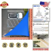 13' Blue Triangle Shade Sail with 95% UV Blockage & 3-