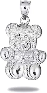 [Claddagh Gold] Sterling Silver Teddy Bear Pendant Charm, not-known