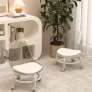 Low Height Rolling Stool with Back Kids Chair Toddler Chairs for Home Office