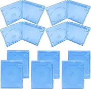 Storage Holders Pcs Blue Plastic DVD Cases Clips Single Boxes Jewel Cases for Scratch Protection