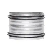 Sirius Galvanised Steel Internal Range Hood Duct Connector With Rubber Gaskets