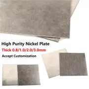 Thick 1/2/3mm High Pure Nickel Sheet Plate Electroplating/Anode Ni Metal Panel