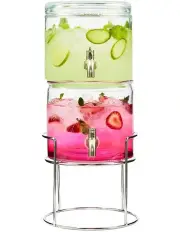 [Maxwell & Williams] Refresh Dual Beverage Dispenser With Stand 3.8L in Clear