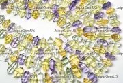 8 Inch Strand, 100% Natural Multi Gemstones Faceted Pencil Beads, Size-8-10mm