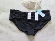 Seafolly australia 18 AUS Gathered Front Retro Pant Lower Legline Black NEW