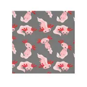 Playful Axolotl Face Towel, Cute Bathroom Decor, Gift for Kids, Soft Absorbent