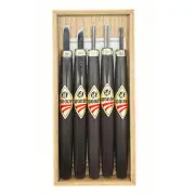 Michihamono WOODY Japanese Wood Carving Knives, 5 piece Chisel & Gouge set