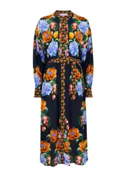 Borgo DE Nor Camilla Floral-print Midi Dress - Multicoloured - 8 (UK 8 / S) 8 (UK 8 / S)