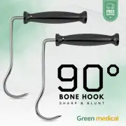 Sharp & Blunt 90° Bone Hook Orthopedic Premium Surgical Instrument German Grade