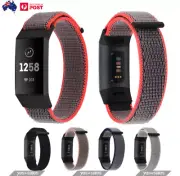 For Fitbit Charge 4 3 Fitness Nylon Wrist Bracelet Sport Band Flexible Wristband