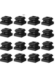 13 Pack Black Iron Square Baluster Shoes 1/2 Inch Stair Flat Angle Bottom Lot T