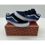 VANS MEN'S OLD SKOOL V SHOES DRESS BLUE/TRUE NAVY SIZE 11 NIB #01S