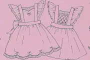 18"PRIMROSE LANE DOLL SUN DRESS EMBROIDERED SMOCKED PINAFORE SEWING PATTERN