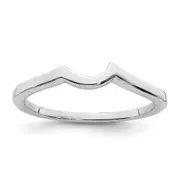 14K White Gold Contoured Band