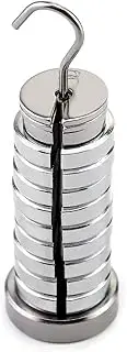 QWORK Slotted Weight Set, 13 Weights with Hanger and Case