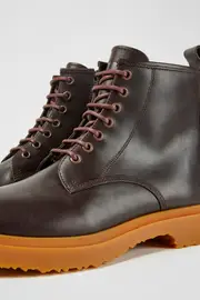 Walden Dark brown leather boots for men