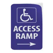Vertical Vinyl Stickers Access Ramp Right Arrow Parking Sign Safety Sign Label