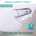 100% Terry Cotton Mattress Fitted Protector Waterproof Single/Double/Queen/King