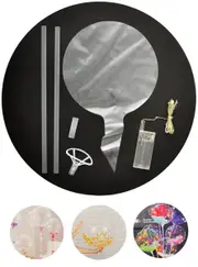 Single Clear Bubble Latex Balloon with Stick and String Light