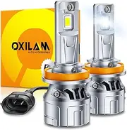 OXILAM Upgraded H11/H8/H9 Light Bulbs, 36000LM 6500K Cool White Fog Bulb Halogen Replacement, 5-Minute Install, Plug and Play, IP68, Pack of 2