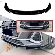 Car Front Bumper Spoiler Lip Splitter Kit For Audi Q3 F3 Sline 2019-2024 Black