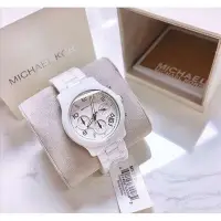 在飛比找Yahoo!奇摩拍賣優惠-歐美代購實拍 MICHAEL KORS 女神經典白色陶瓷錶明