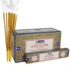 Satya Nag Champa Gold Gleam Incense Sticks Yoga Agarbatti 15g x 12 Boxes 180 gm