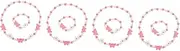 [SAFIGLE] 4 Sets Girls Necklace Bracelet Set Young Girl Butterfly Jewelry Bead Charm Kit Kids Jewelry Set