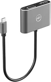 Mobility Lab ML312859 - USB-C to HDMI & VGA Adapter - MacOS and Windows Compatible - VGA Full HD and HDMI 4K - 2 Displays simultaneously in Full HD