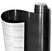VViViD XPO Black Carbon Gloss Tech Art 3 Layer 3D Realistic True Carbon Fiber Look Cast Vinyl Wrap (1ft x 5ft)