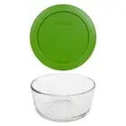 Pyrex 7200 2-Cup Glass Food Storage Bowl w/ 7200-PC 2-Cup Lawn Green Lid