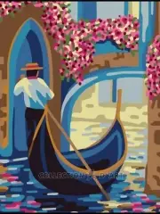 "Venice" Printed Needlepoint Tapestry Canvas Collection D'art 3384