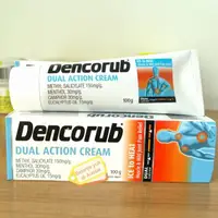 在飛比找蝦皮購物優惠-Dencorub 雙效奶油冰熱肌肉溫和關節疼痛 100G