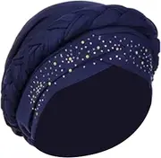 Women Turbans Summer Flower Caps Breathable Elastic Headwrap Hat Pre-Tied Beanie Muslim Turban Head Wraps Hair Loss Hat