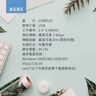 CSR晶片迷你藍牙傳輸器 接收器 藍牙4.0+EDR規格 (7.5折)