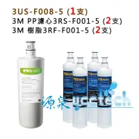 在飛比找蝦皮商城優惠-3M S008濾心1支+3M快拆PP濾心+樹脂軟水濾心各2支