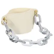 Water Bottle Carrier Holder with Acrylic Strap, 160x75mm Cup Holder, Beige