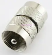 UHF Male to UHF Male Coupler Coax Connector Adapter