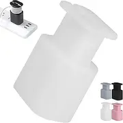 2 in 1 Silicone Charger Protector with Cord Wrap,2 in 1 Silicone Charger Protector,Silicone Charger Protector for USB-C Fast Charging Cable (White)