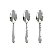 Vintage Silver Reusable Plastic Teaspoons (Pack of 12)