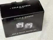 Cole and Mason England Burley Shaker Set Stainless Steel Salt and Pepper Shakers