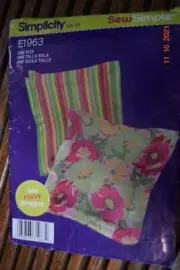 Simplicity 1963 Pattern 14" Square Pillow New Uncut FF