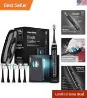 Rechargeable Electric Toothbrush with Smart Timer, UV Sanitizer & Travel Case