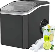 Portable Ice Maker Machine for Countertop - 9 Bullet Ice Cubes in 7 Minutes, 26 lbs/24h, Self-Cleaning with Ice Scoop & Basket - Compact Ice Maker for Home, Kitchen, Bar, Office, Party, RV, Travel