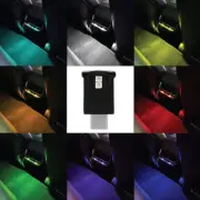 Mini Type-C RGB LED Car Light Interior Mood-Neon Night Atmosphere-Ambient Lamp C