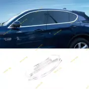 10P For Alfa Romeo Stelvio 2018-2021 Chrome Aluminum Car Window Strip Cover Trim (for: Alfa Romeo)