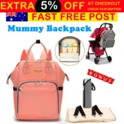 Waterproof Large Mummy Nappy Diaper Bag Baby Travel Changing Nursing Backpack AU