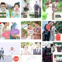 在飛比找樂天市場購物網優惠-新款婚紗攝影道具韓式字母手拿板影樓旅拍外景拍照街拍寫真小擺件