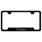 Cadilac Laser Etched Logo Cut-Out License Plate Frame