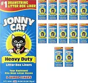 Jonny Heavy Duty Cat Litter Box Liners (Pack of 12), Cat litter Box Liners Jumbo, 5 Liners Box